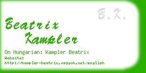 beatrix kampler business card